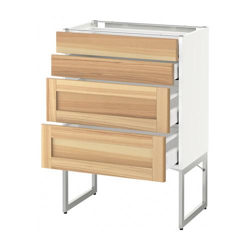 МЕТОД / МАКСИМЕРА Нплн шк 4 фронт/2 низк/2средн ящ - белый, Торхэмн естественный ясень, 60x37x60 см МЕТОД / МАКСИМЕРА Нплн шк 4 фронт/2 низк/2средн ящ - белый, Торхэмн естественный ясень, 60x37x60 см