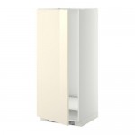 МЕТОД Высок шкаф д холодильн/мороз - 60x60x140 см, Рингульт глянцевый кремовый, белый