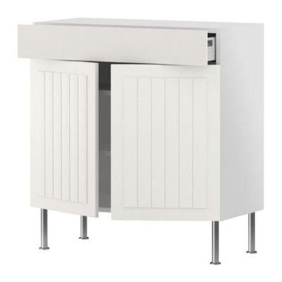 ФАКТУМ Напол шкаф/полки/ящик/2двери - Стот белый с оттенком, 80x37 см ФАКТУМ Напол шкаф/полки/ящик/2двери - Стот белый с оттенком, 80x37 см