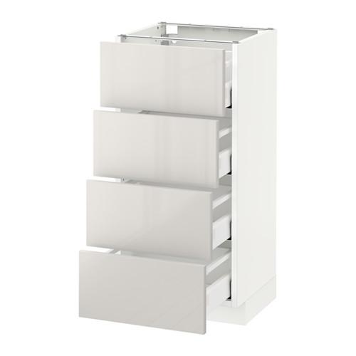 MAXIMERA/METOD напольн шкаф 4 фронт панели/4 ящика