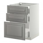 МЕТОД / ФОРВАРА Нплн шк 3 фрнт/3 средн ящика - белый, Будбин серый, 60x60 см МЕТОД / ФОРВАРА Нплн шк 3 фрнт/3 средн ящика - белый, Будбин серый, 60x60 см