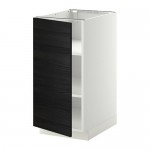 МЕТОД Напольный шкаф с полками - белый, Тингсрид под дерево черный, 40x60 см МЕТОД Напольный шкаф с полками - белый, Тингсрид под дерево черный, 40x60 см