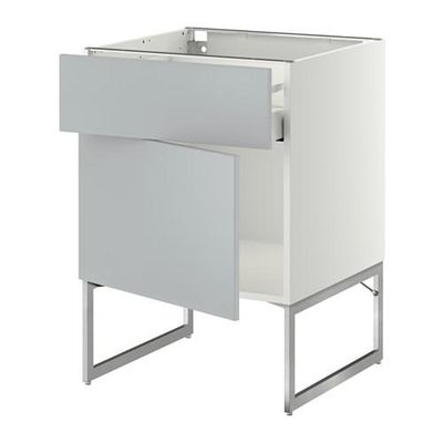 МЕТОД / МАКСИМЕРА Напольный шкаф с ящиком/дверью - 60x60x60 см, Веддинге белый, белый