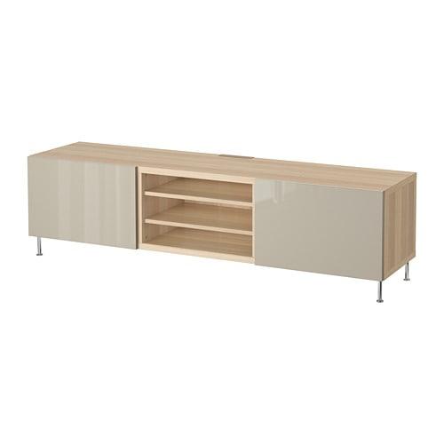 БЕСТО Тумба д/ТВ с ящиками - под беленый дуб глянцевый/бежевый, направляющие ящика,нажимные БЕСТО Тумба д/ТВ с ящиками - под беленый дуб глянцевый/бежевый, направляющие ящика,нажимные