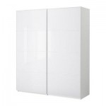 ПАКС Гардероб с раздвижными дверьми - белый, 150x44x236 см