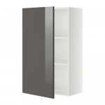 МЕТОД Шкаф навесной с полкой - 60x100 см, Рингульт глянцевый серый, белый МЕТОД Шкаф навесной с полкой - 60x100 см, Рингульт глянцевый серый, белый