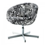СКРУВСТА Вращающееся кресло - Суннарид черный/белый СКРУВСТА Вращающееся кресло - Суннарид черный/белый