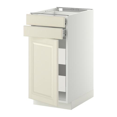 МЕТОД / ФОРВАРА Нплн шк двр/2фрнт/2нзк/2срд ящ - белый, Будбин белый с оттенком, 40x60 см МЕТОД / ФОРВАРА Нплн шк двр/2фрнт/2нзк/2срд ящ - белый, Будбин белый с оттенком, 40x60 см