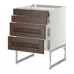 МЕТОД / ФОРВАРА Нплн шк 4 фронт/2 низк/2средн ящ - 60x60x60 см, Эдсерум под дерево коричневый, белый МЕТОД / ФОРВАРА Нплн шк 4 фронт/2 низк/2средн ящ - 60x60x60 см, Эдсерум под дерево коричневый, белый