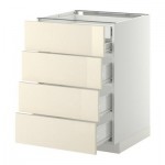 МЕТОД / ФОРВАРА Нплн шк 4фрнт/2нзк/3срд ящ - 60x60 см, Рингульт глянцевый кремовый, белый МЕТОД / ФОРВАРА Нплн шк 4фрнт/2нзк/3срд ящ - 60x60 см, Рингульт глянцевый кремовый, белый