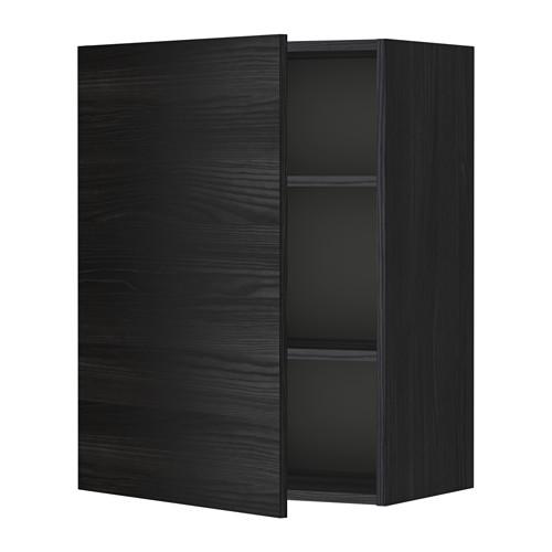 МЕТОД Шкаф навесной с полкой - под дерево черный, Тингсрид под дерево черный, 60x80 см МЕТОД Шкаф навесной с полкой - под дерево черный, Тингсрид под дерево черный, 60x80 см