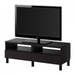 БЕСТО Тумба д/ТВ с ящиками - черно-коричневый