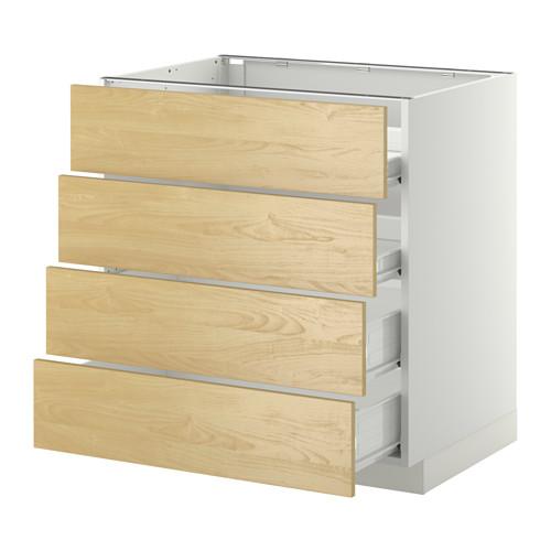 МЕТОД / ФОРВАРА Напольн шкаф 4 фронт панели/4 ящика - белый, Тингсрид под березу, 80x60 см МЕТОД / ФОРВАРА Напольн шкаф 4 фронт панели/4 ящика - белый, Тингсрид под березу, 80x60 см