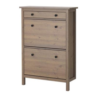 Lodge Proficiat analogie HEMNES Schoenenkast met 2 kantoren - taupe, 89x127 cm (60216907) - reviews,  prijsvergelijking