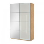 ПАКС Гардероб с раздвижными дверьми - зеркальное стекло, 150x66x236 см ПАКС Гардероб с раздвижными дверьми - зеркальное стекло, 150x66x236 см