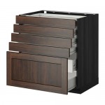 МЕТОД / ФОРВАРА Нплн шк 5фронт/4нзк/2срд ящ - под дерево черный, Эдсерум под дерево коричневый, 80x60 см МЕТОД / ФОРВАРА Нплн шк 5фронт/4нзк/2срд ящ - под дерево черный, Эдсерум под дерево коричневый, 80x60 см