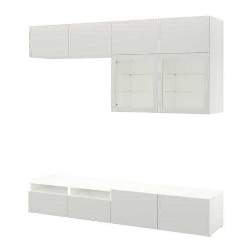 BESTÅ шкаф для ТВ, комбин/стеклян дверцы BESTÅ шкаф для ТВ, комбин/стеклян дверцы