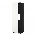 METOD выс шкаф д/холод или мороз, с дверц черный/Рингульт белый 60x60x200 см