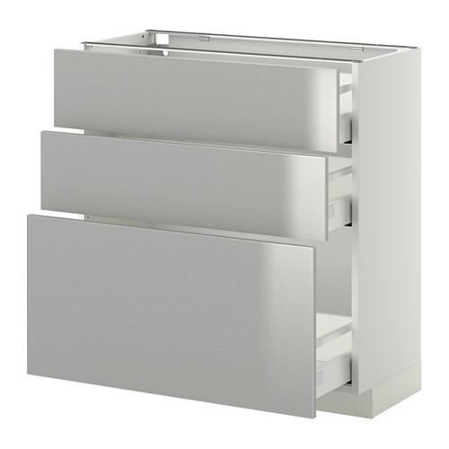 METOD нплн шк 3 фрнт/3 средн ящика цвет алюминия