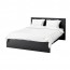 MALM каркас кровати, высокий черно-коричневый/Лонсет 140x200 cm
