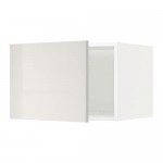 МЕТОД Верх шкаф на холодильн/морозильн - белый, Рингульт глянцевый светло-серый, 60x40 см МЕТОД Верх шкаф на холодильн/морозильн - белый, Рингульт глянцевый светло-серый, 60x40 см