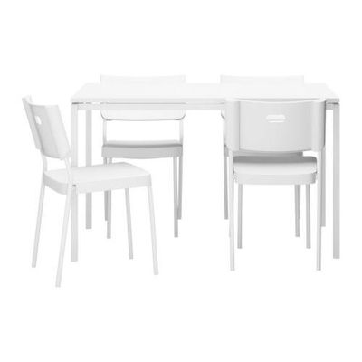 Helderheid aangrenzend Broer MELTORP / HERMAN tafel en stoelen 4 - Wit / White (s49869126) - reviews,  prijsvergelijkingen