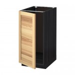 МЕТОД Наполный шкаф д/мойки/мусорн конт - под дерево черный, Торхэмн естественный ясень МЕТОД Наполный шкаф д/мойки/мусорн конт - под дерево черный, Торхэмн естественный ясень