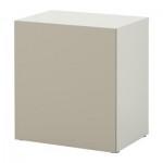 БЕСТО Стеллаж с дверью - белый/Вара бежевый БЕСТО Стеллаж с дверью - белый/Вара бежевый