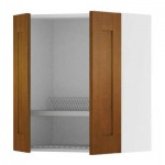 ФАКТУМ Навесной шкаф с посуд суш/2 дврц - Эдель классический коричневый, 80x70 см