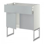 МЕТОД / МАКСИМЕРА Напол шкаф/полки/ящик/2двери - 80x37x60 см, Веддинге серый, белый МЕТОД / МАКСИМЕРА Напол шкаф/полки/ящик/2двери - 80x37x60 см, Веддинге серый, белый