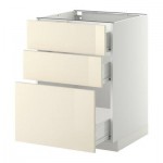 МЕТОД / ФОРВАРА Напольный шкаф с 3 ящиками - 60x60 см, Рингульт глянцевый кремовый, белый МЕТОД / ФОРВАРА Напольный шкаф с 3 ящиками - 60x60 см, Рингульт глянцевый кремовый, белый