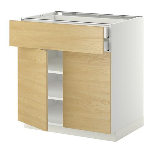 МЕТОД / МАКСИМЕРА Напольный шкаф/2дверцы/2ящика - белый, Тингсрид под березу МЕТОД / МАКСИМЕРА Напольный шкаф/2дверцы/2ящика - белый, Тингсрид под березу