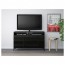 БЕСТО Тумба д/ТВ с ящиками - черно-коричневый/Сельсвикен глянцевый/черный, направляющие ящика, плавно закр