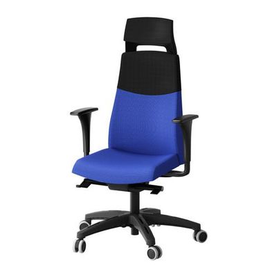 ВОЛЬМАР Рабоч кресло с подголовн/подлокотн - синий
