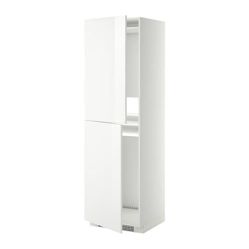 МЕТОД Высок шкаф д холодильн/мороз - белый, Рингульт глянцевый белый, 60x60x200 см