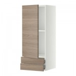 МЕТОД / ФОРВАРА Навесной шкаф с дверцей/2 ящика - 40x100 см, Брокхульт под грецкий орех светло-серый, белый МЕТОД / ФОРВАРА Навесной шкаф с дверцей/2 ящика - 40x100 см, Брокхульт под грецкий орех светло-серый, белый