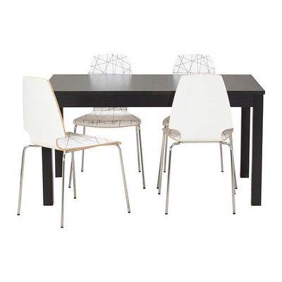 БЬЮРСТА/ВИЛЬМАР Стол и 4 стула БЬЮРСТА/ВИЛЬМАР Стол и 4 стула