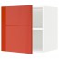 МЕТОД Верх шкаф на холодильн/морозильн - белый, Ерста глянцевый оранжевый, 60x60 см