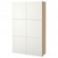БЕСТО Комбинация для хранения с дверцами - под беленый дуб/Лаппвикен белый