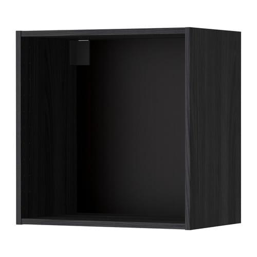 МЕТОД Каркас навесного шкафа - под дерево черный, 60x37x60 см