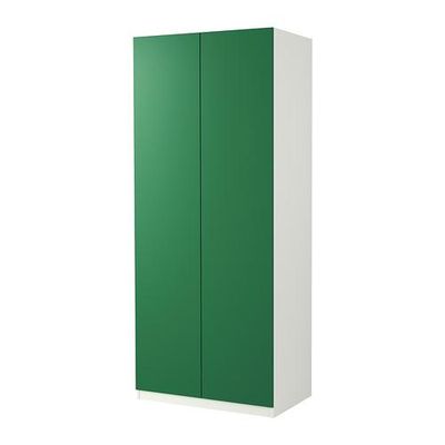 ПАКС Гардероб 2-дверный - Танем зеленый, белый, 100x60x236 см, плавно закрывающиеся петли