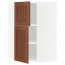 МЕТОД Угловой навесной шкаф+полки/2дверцы - белый, Филипстад коричневый