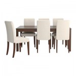 БЬЮРСТА/ХЕНРИКСДАЛЬ Стол и 6 стульев - Линнерид неокрашенный, коричневый БЬЮРСТА/ХЕНРИКСДАЛЬ Стол и 6 стульев - Линнерид неокрашенный, коричневый