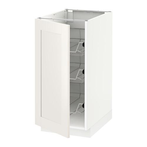 МЕТОД Напольный шкаф с проволочн ящиками - белый, Сэведаль белый, 40x60 см МЕТОД Напольный шкаф с проволочн ящиками - белый, Сэведаль белый, 40x60 см