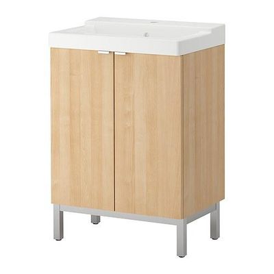 ЛИЛЛОНГЕН/ТЭЛЛЕВИКЕН Шкаф под раковину с 2 дверц - под березу