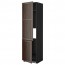 МЕТОД Высокий шкаф д/холод/мороз/2дверцы - под дерево черный, Эдсерум под дерево коричневый, 60x60x220 см