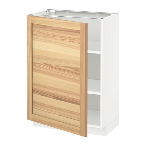 МЕТОД Напольный шкаф с полками - белый, Торхэмн естественный ясень, 60x37 см МЕТОД Напольный шкаф с полками - белый, Торхэмн естественный ясень, 60x37 см