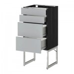 МЕТОД / ФОРВАРА Нплн шк 4 фронт/2 низк/2средн ящ - 40x37x60 см, Веддинге серый, под дерево черный МЕТОД / ФОРВАРА Нплн шк 4 фронт/2 низк/2средн ящ - 40x37x60 см, Веддинге серый, под дерево черный