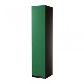 ПАКС Гардероб с 1 дверью - Танем зеленый, черно-коричневый, 50x60x236 см, плавно закрывающиеся петли