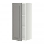 МЕТОД Шкаф навесной с полкой - белый, Будбин серый, 40x100 см МЕТОД Шкаф навесной с полкой - белый, Будбин серый, 40x100 см